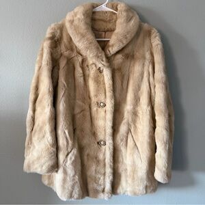 Vintage Mincara by Russel Taylor Faux Mink Coat